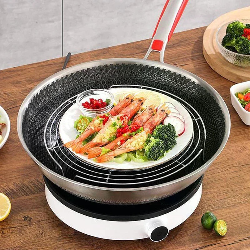 Stainless Steel Steamer Rack Multifunction Pot Steaming Tray Dumplings Eggs Grill Stand Kitchen Tableware Cooking Utensils Qme