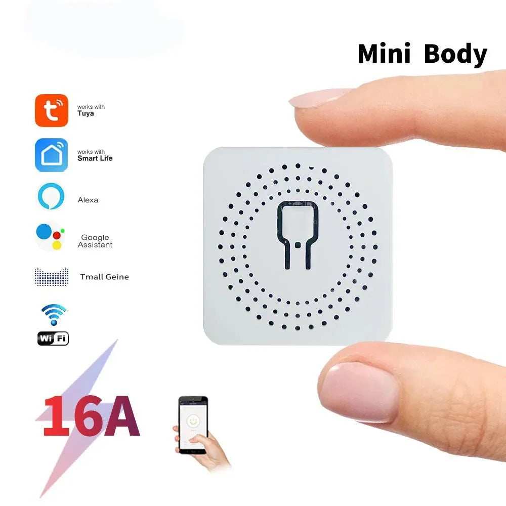 16A Mini Smart Switch RF433 MHz Wireless Remote Remote Control LED Home Light Switches Relay Module Breaker Timer For Smart Life Qme