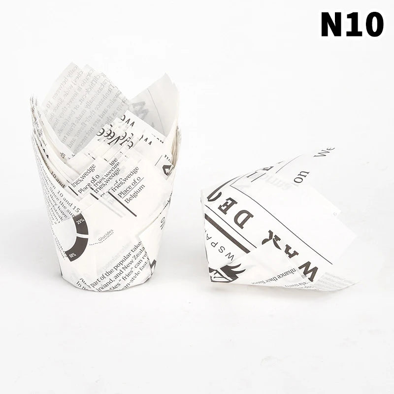 CC1150pcs Sets Tulip Muffin Cupcake Paper Cups Oilproof Cupcakes Qme N10