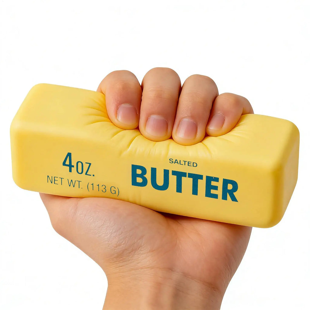 1pc Fidget Squeeze Toy Realistic Butter Stretchy Dough 13x3.8x3.8cm Slow Rebound Soft Stress Squeeze Toy for Kids Adults Student Qme