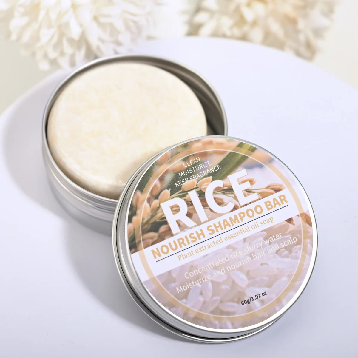 Rice Water Shampoo Bar Milk Essence Hair Care Soap Deep Cleaning Qme