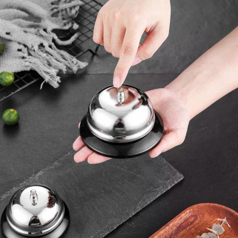 Vintage Metal Service Bell Counter Desk Bell For Restaurant, Hotel, Game Show, Coffee Shop Multifunctional Portable Hand Bell Qme