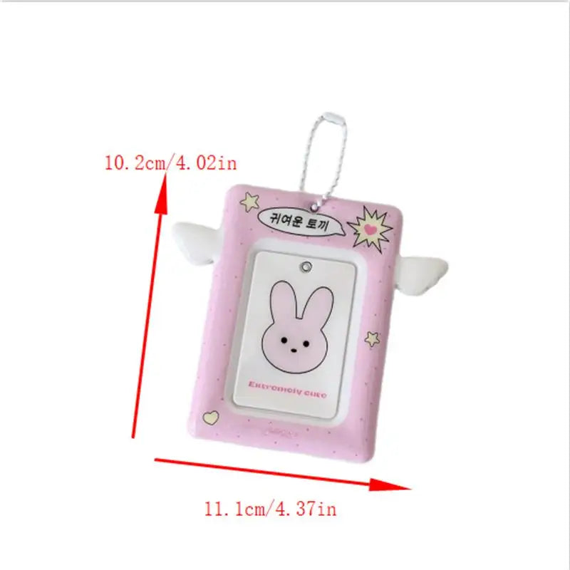Cute Small Wings Card Holder Photocard Idol Photo Display Protect Qme