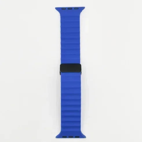 Strap For Apple watch band 49mm 45 44 40 41 38 42mm silicone magnetic buckle bracelet iWatch Ultra series 7 6 3 se 8 9 Ultra 2 Qme Navy Blue 38mm 40mm 41mm