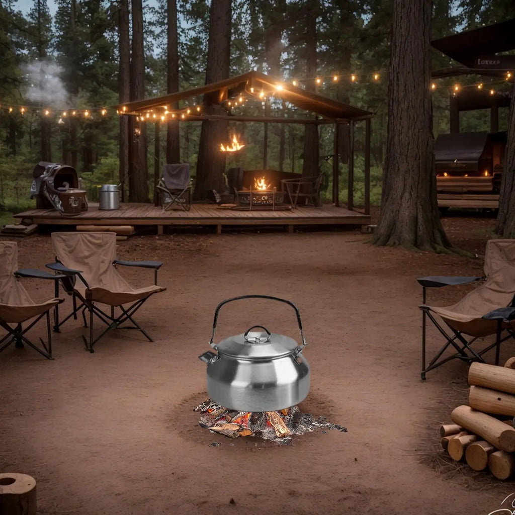 Tea Kettles Stainless Steel Boiling Kettle Foldable Handle Warmer Qme