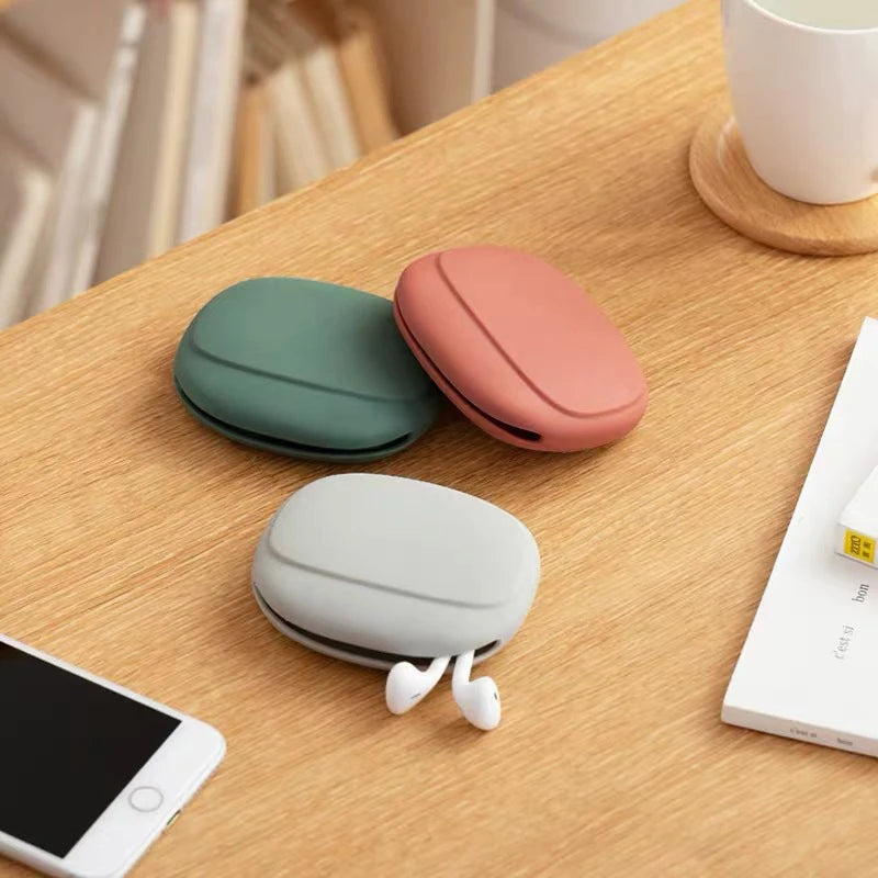 Data Cable Organizing Bag Silicone Storage Box Cute Coin Purse Qme