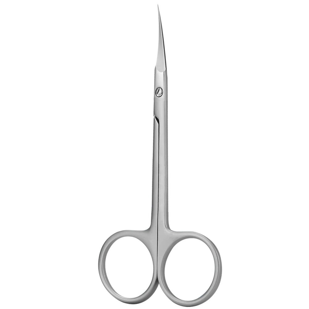 Russian Cuticle Scissors Nipper Dead Skin Stainless Steel Manicure Qme Light Grey