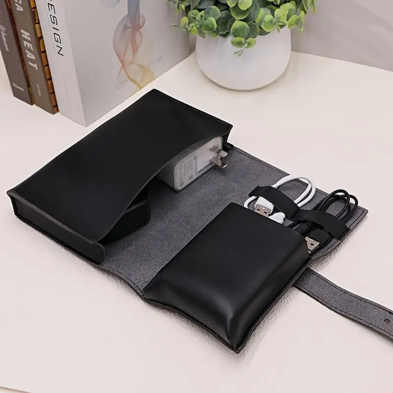 Cables Chargers Pens-durable Travel Storage PU Qme