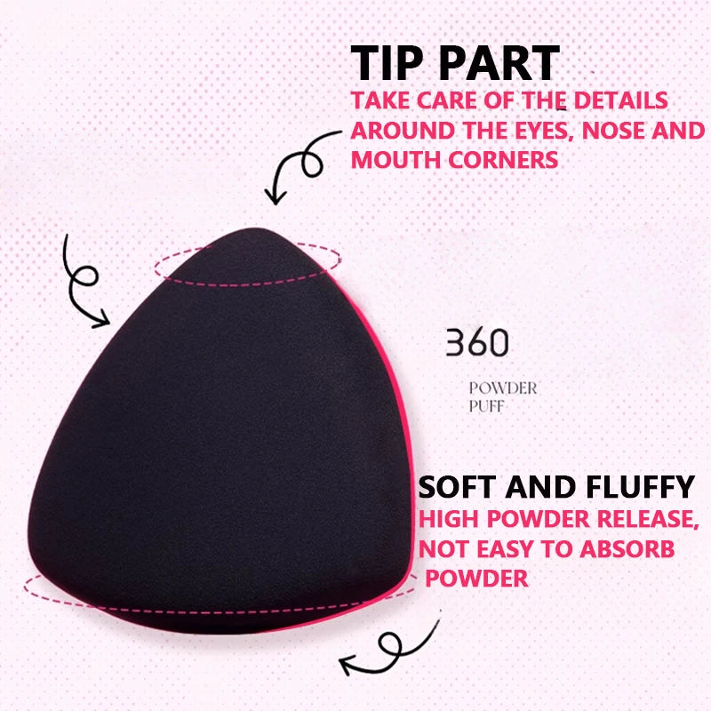 4-piece Pink Powder Puff Graffiti Design Marshmallow Air Cushion Qme