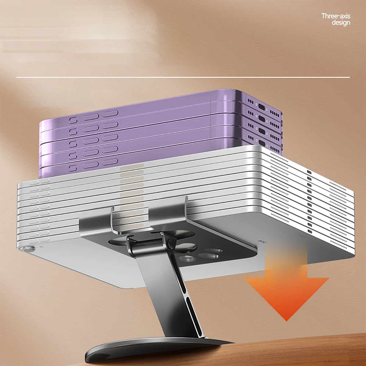 All Metal Desktop Phone Stand Rotatable Foldable Popular Live Qme