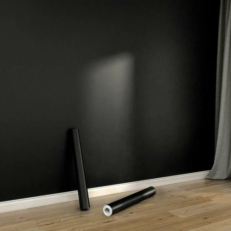 55cm Matte Black Self-Adhesive Wallpapers Stickers for Living Room Furniture Wall Kitchen Cabinets Home Decor Qme
