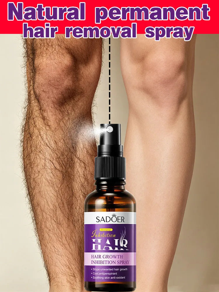 Natural Hair Inhibiting Spray Gently Soothes Nourishes Skin Painless Depilatory Agent Inhibits Hair Growth in Chest Armpit Thigh Qme