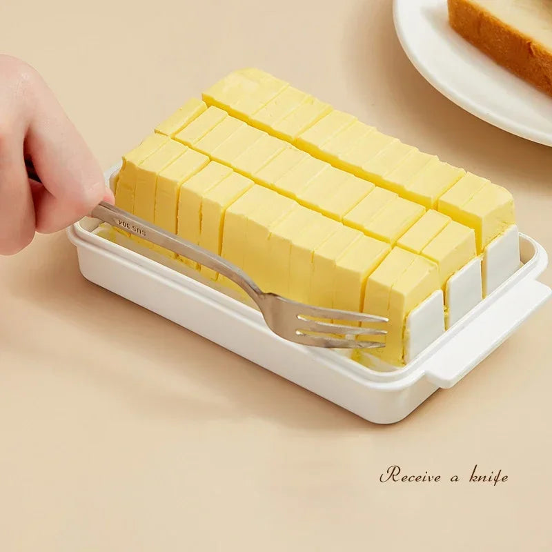 Butter Slicing Box Auxiliary Slicing Cheese Board Covered Butter Cutter Storage Storage Box Cheese Cheese Slicing Storage Box Qme