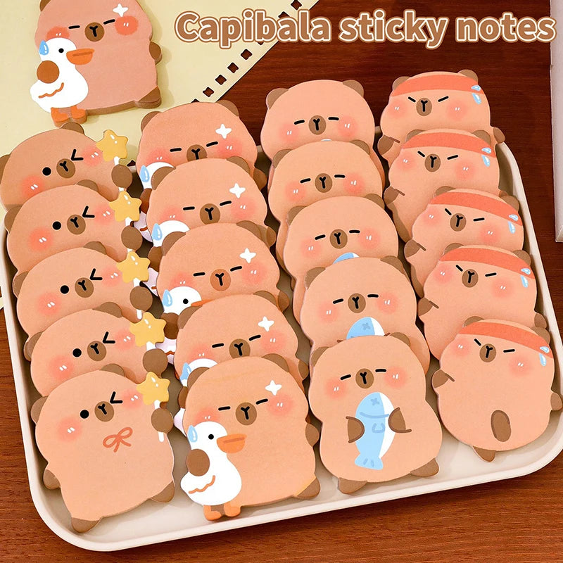 60 Sheets Capybara Post Sticky Notes High-quality Cute Reusable Qme