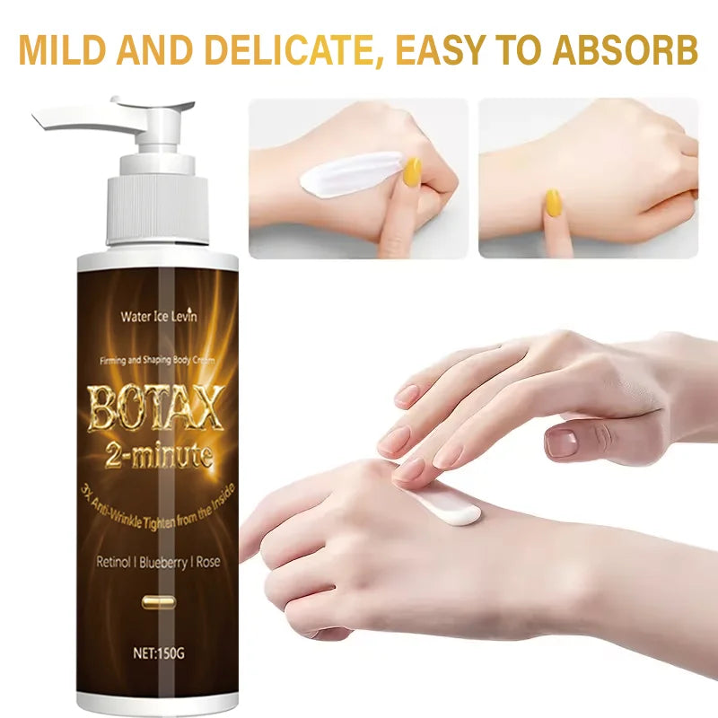 3x Anti-Wrinkle Firming Body Cream with Retinol, Blueberry & Rose for Results in 2 Minutes. Qme
