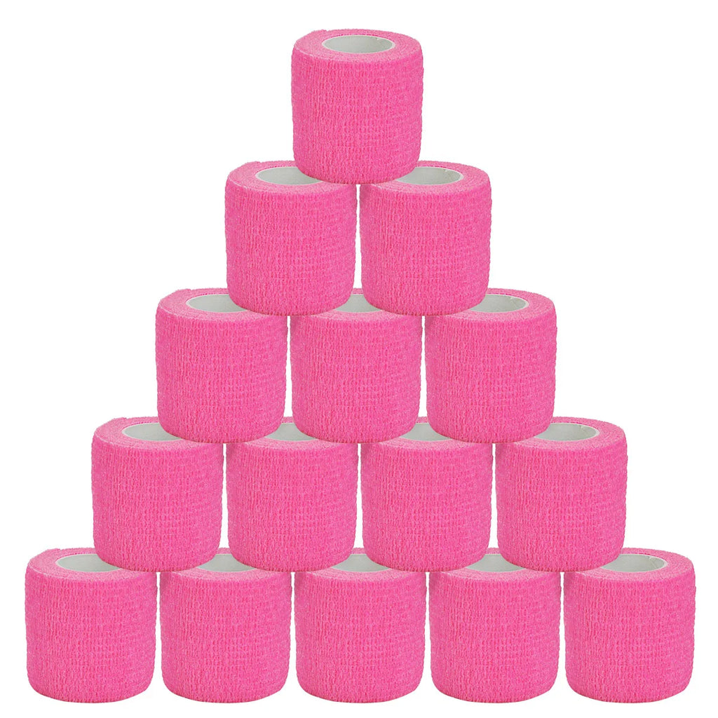 Brand New Glossy Pink Tattoo Disposable Bandage Sport Cover Wrap Tape Self Adhesive Elastic Bandage Tape Tattoo Permanent Makeup Qme