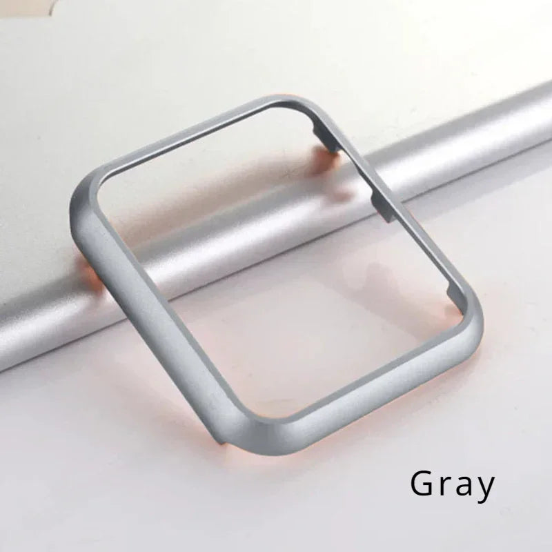 Accessories for Apple Watch Case 45mm 44mm Metal Bumper Protective Cover Frame for iWatch SE Series 7/6/5/4 Cases Aluminum Gold Qme Gray 44mm-Series 6 5 4 SE