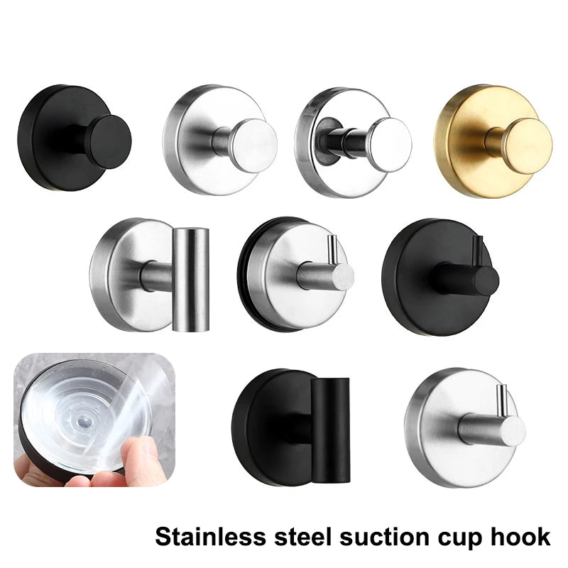 Shower Brushed Nickel Towel Hooks Hanger Bathrooms 304 Stainless Qme
