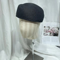 Vintage Elegant Straw Pillbox Hat Fedoras Classic Straw Beret Hat Simple Handmade Fedora Hat Summer Wear Qme Black One Size