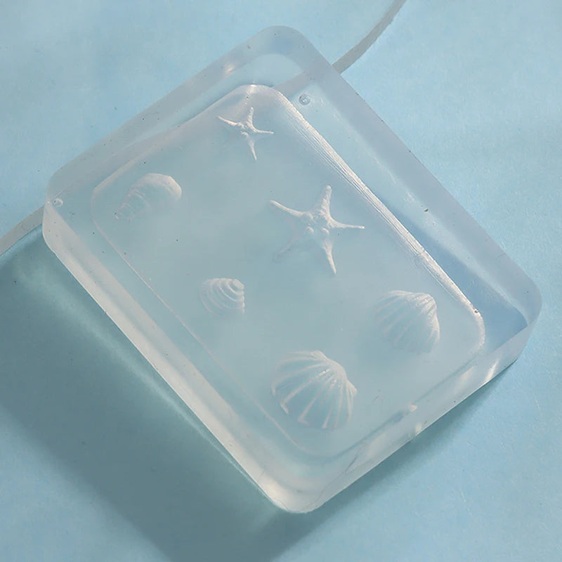 Nail Art Soft Silicone Mold Shell Conch Molds 3D Carved Ocean DIY Qme B
