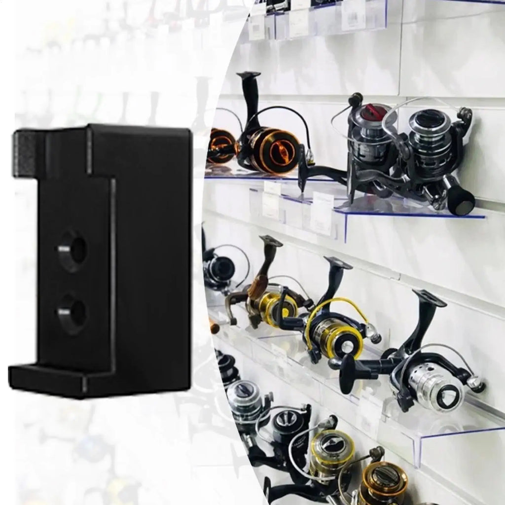 Fishing Reel Display Shelf Fishing Reel Wall Organizer Quick-Release Tackle Storage Hanger For Boat Kayak Truck Garage Door Qme