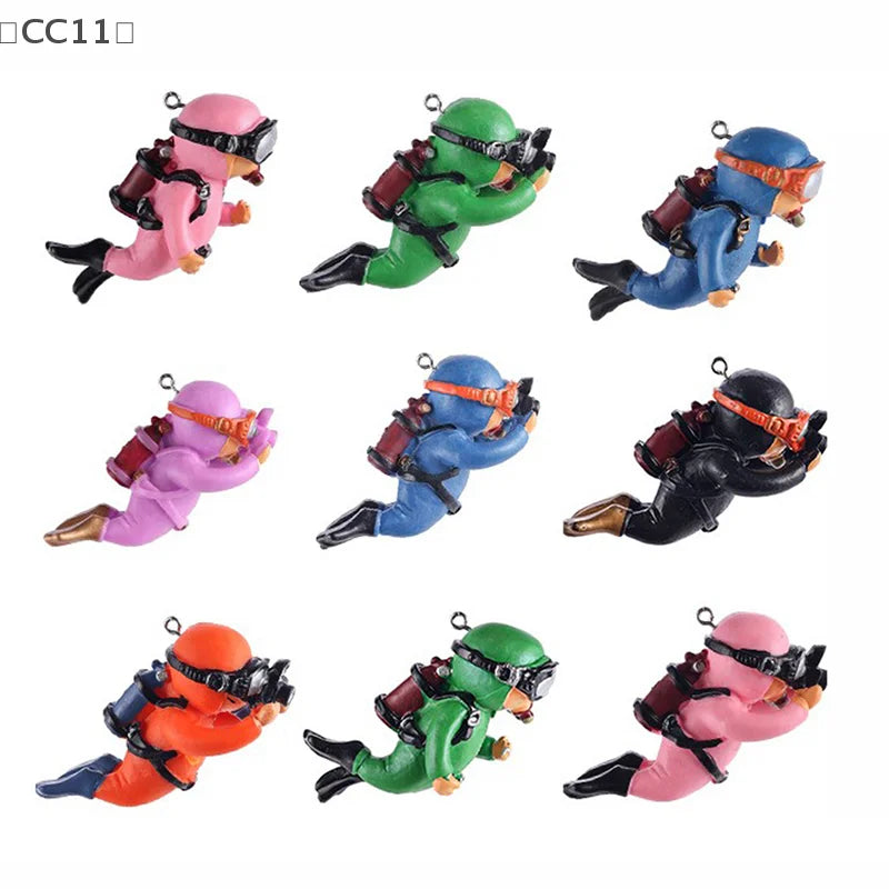 CC11 Resin Aquarium Ornaments Interesting Floating Decoration Qme