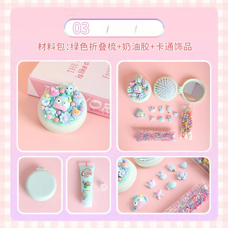 Hello Kitty Kuromi DIY Cream-colored Air-cushion Comb Materials Qme 3