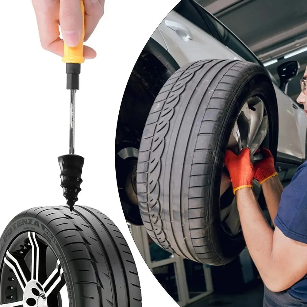Tire Repair Nail Vacuum Plug Spiral Rubber Car Truck Motorcycle Qme