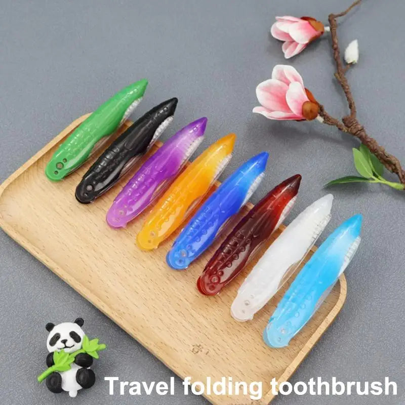 Travel Folding Toothbrush Portable Disposable Multi Collapsable Brush Qme