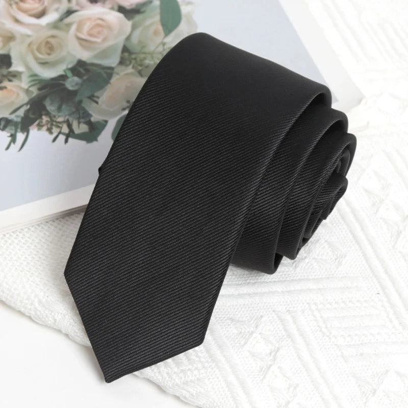 Black Stripe Tie Cufflink Cravat Bowtie Set Wedding Ties Gifts for Men Handky Elegant Necktie for Designer Business Accessories Qme C-1