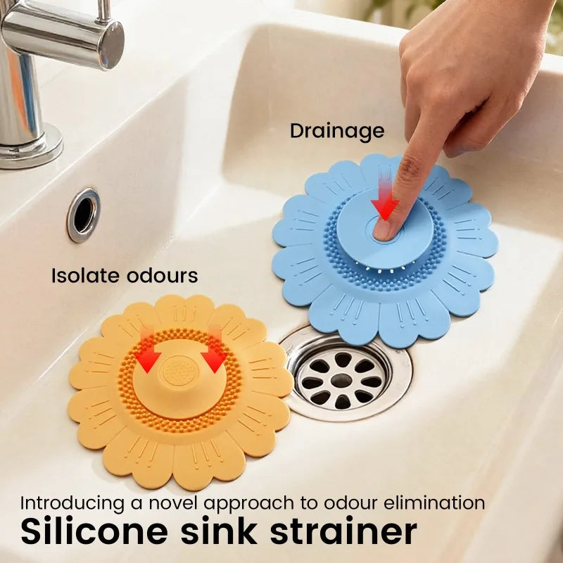 Silicone Drain Protector Pad Stops Hair Clogs Bad Smells Flexible Qme