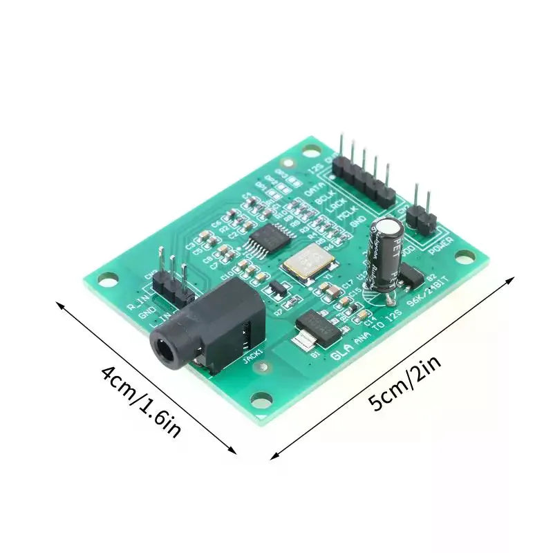 3.5mm Stereo Analog Audio Signal ADC To I2S Signal For DSP Equipment Recording Equipment Decoder Qme