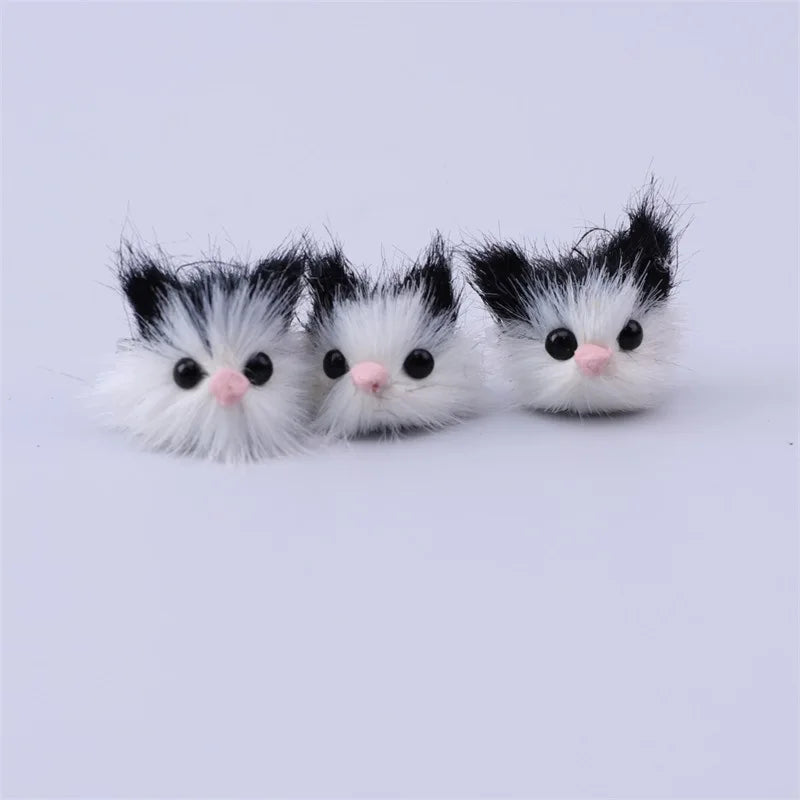 3pcs New Creative Cute Plush Cat Dog Animal Metal Open Ring Adjustable Jewelry Gift Box Set Birthday and Holiday Gifts Qme