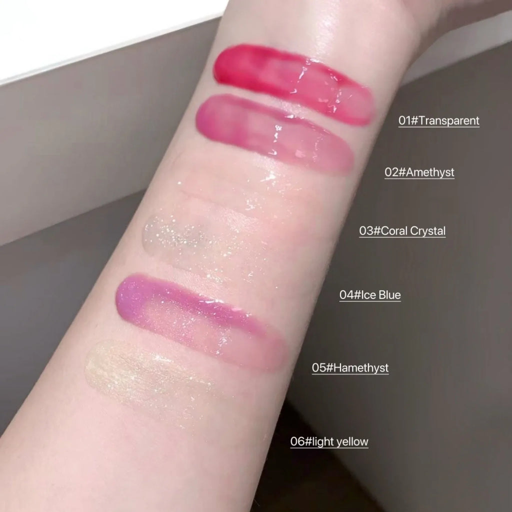 SHAQINUO Glittering Mirror Lip Glaze Watery Shimmering Light Gloss Qme