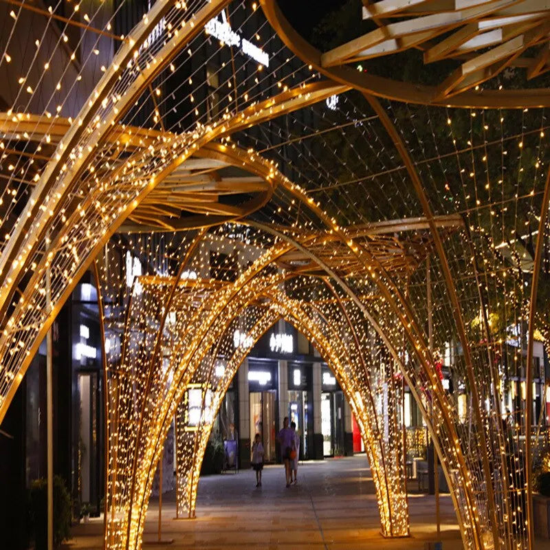 Outdoor LED String Lights Garland 10M Waterproof Fairy Light Festoon Lamp Wedding Party Holiday Gardening Decoration Light Qme