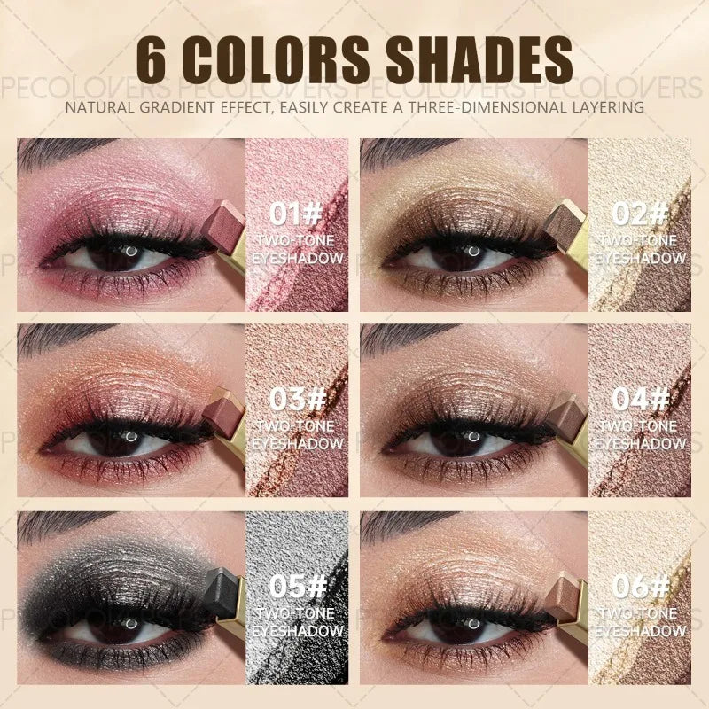 Two-color Push-pull Eye Shadow Stick Multi-color Selection One-touch Qme
