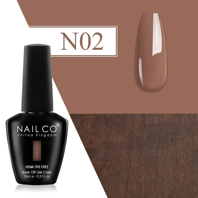 NAILCO Plum Gel Nail Polish Matte Coat Autumn Winter Semi Permanent Qme N02