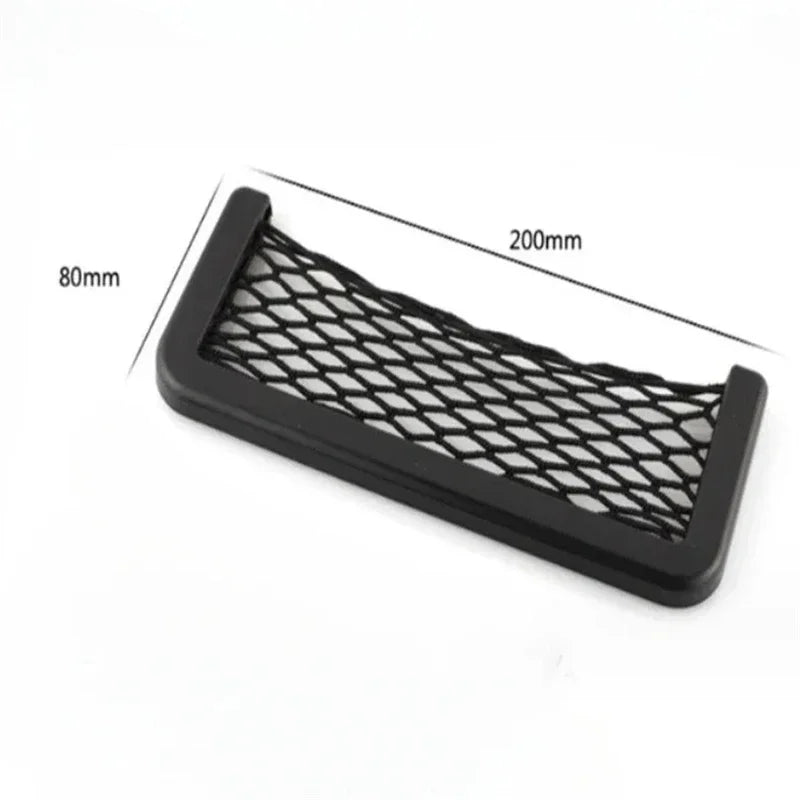4Pcs Auto Seat Side Interior Back Sundries Pocket Mesh Storage Bag Phone Net Pocket Holder Car Storage Bag Elastic Flexible Nets Qme 4pcs 20cm