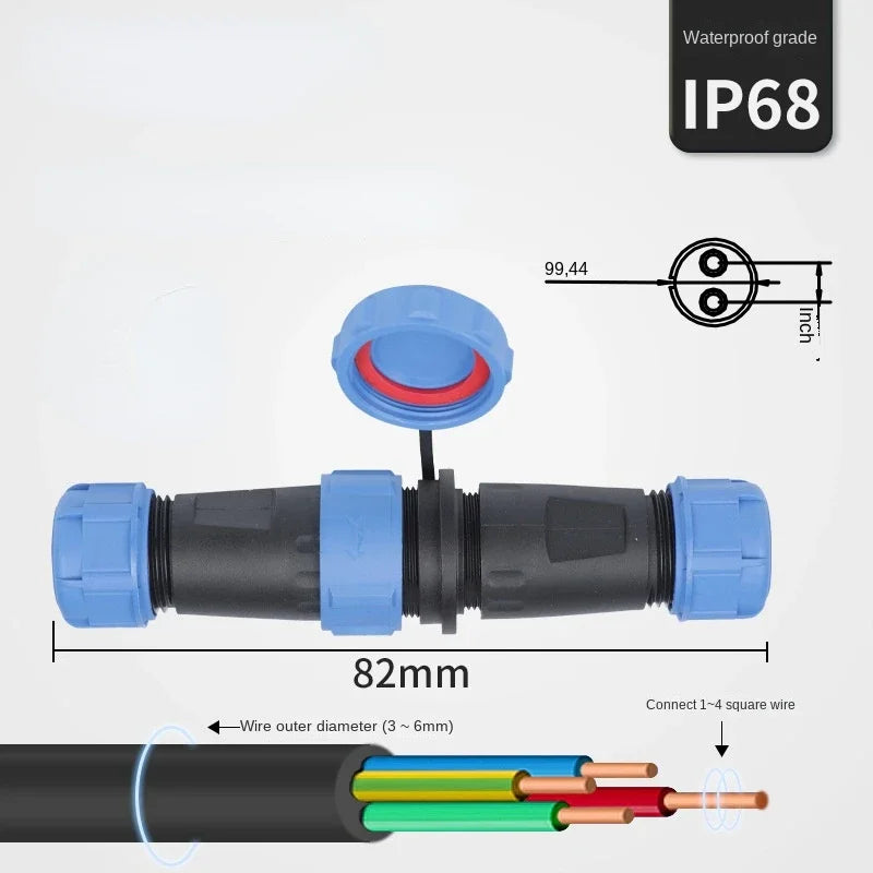 2PCS SP17D Waterproof Docking Connector IP68 2 Pin 3pin 4pin 5pin 7pin 9pin Power Cable Connector SP17 Qme