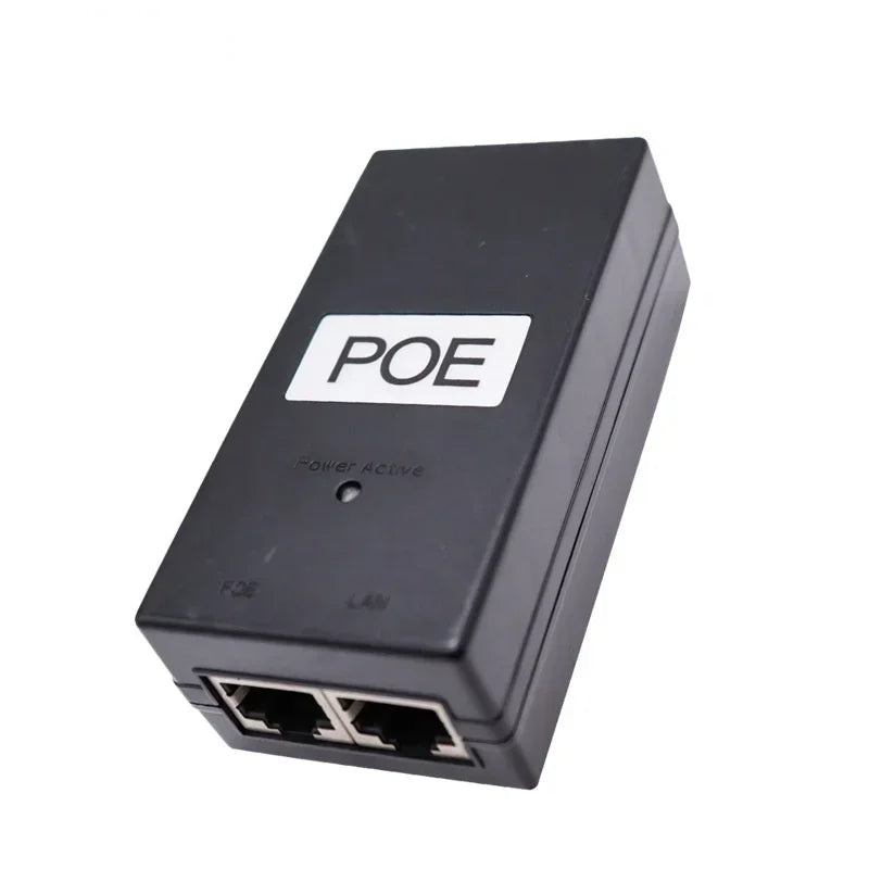 POE Power Supply DC Adapter 24V 0.5A 24W Desktop POE Power Injector Ethernet Adapter Surveillance CCTV AC/DC Adapter Accessories Qme