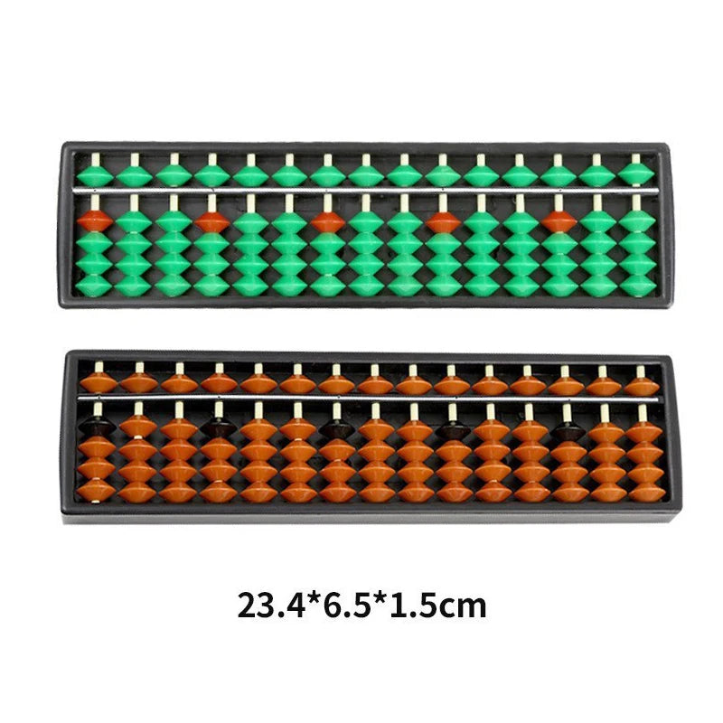Portable Chinese 15 Digits Column Abacus Arithmetic Soroban Qme