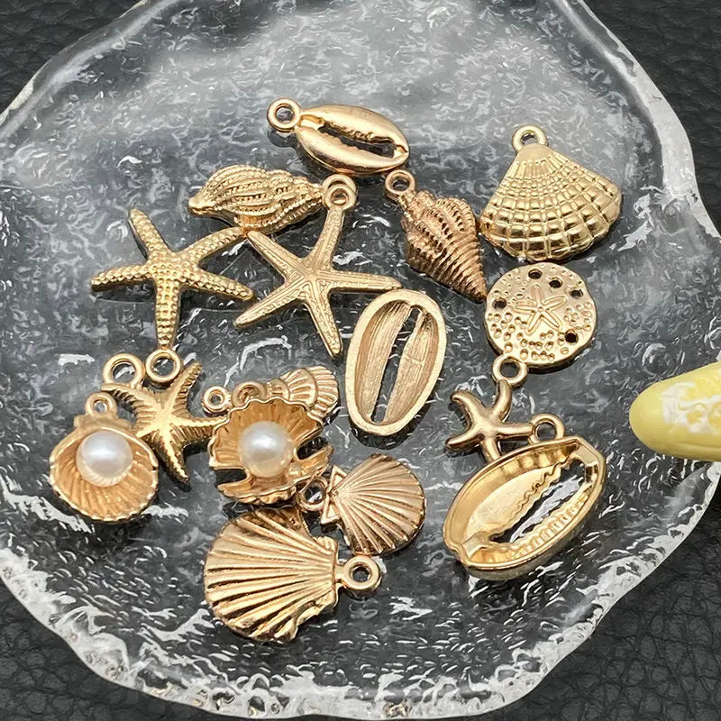 16Pcs/set Alloy Sea Animals Marine Life Charms Pendants for Crafting Jewelry Findings Making Accessory DIY Necklace Bracelet Qme