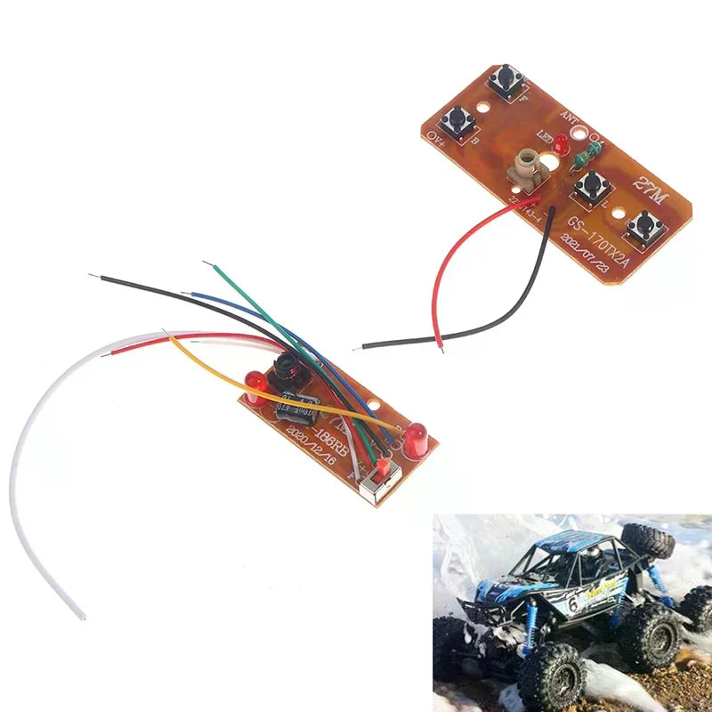 4CH RC Remote Control 27MHz Circuit PCB Transmitter Receiver Board Qme