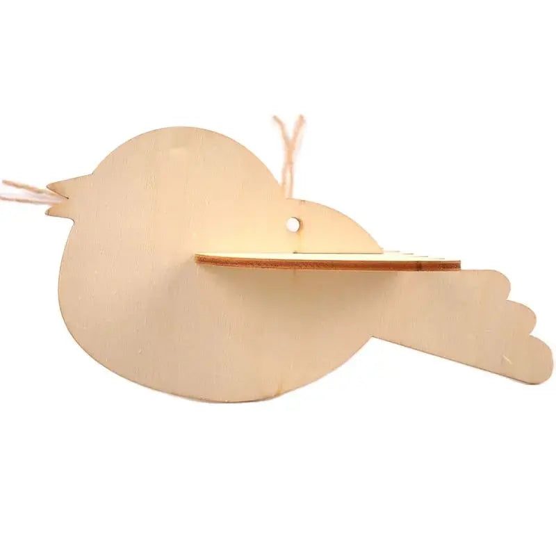 3Pcs 15x11cm Unfinished Blank Wooden Slices DIY Handmade Assembled Crafts 3D Hanging Birds Kids Christmas Decor Party Gift c3756 Qme
