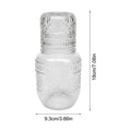 Bedside Carafe and Glass Set Snowflake Design Elegant Pitcher Glass Carafe for Tea Coffee Milk Juice Drink Tea Coffee Milk Juice Qme As Picture