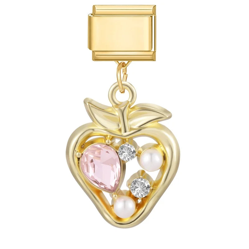 Charm Cute Cartoon Pearl Dogs Horse Pendant Italian Link Fit Bracelet