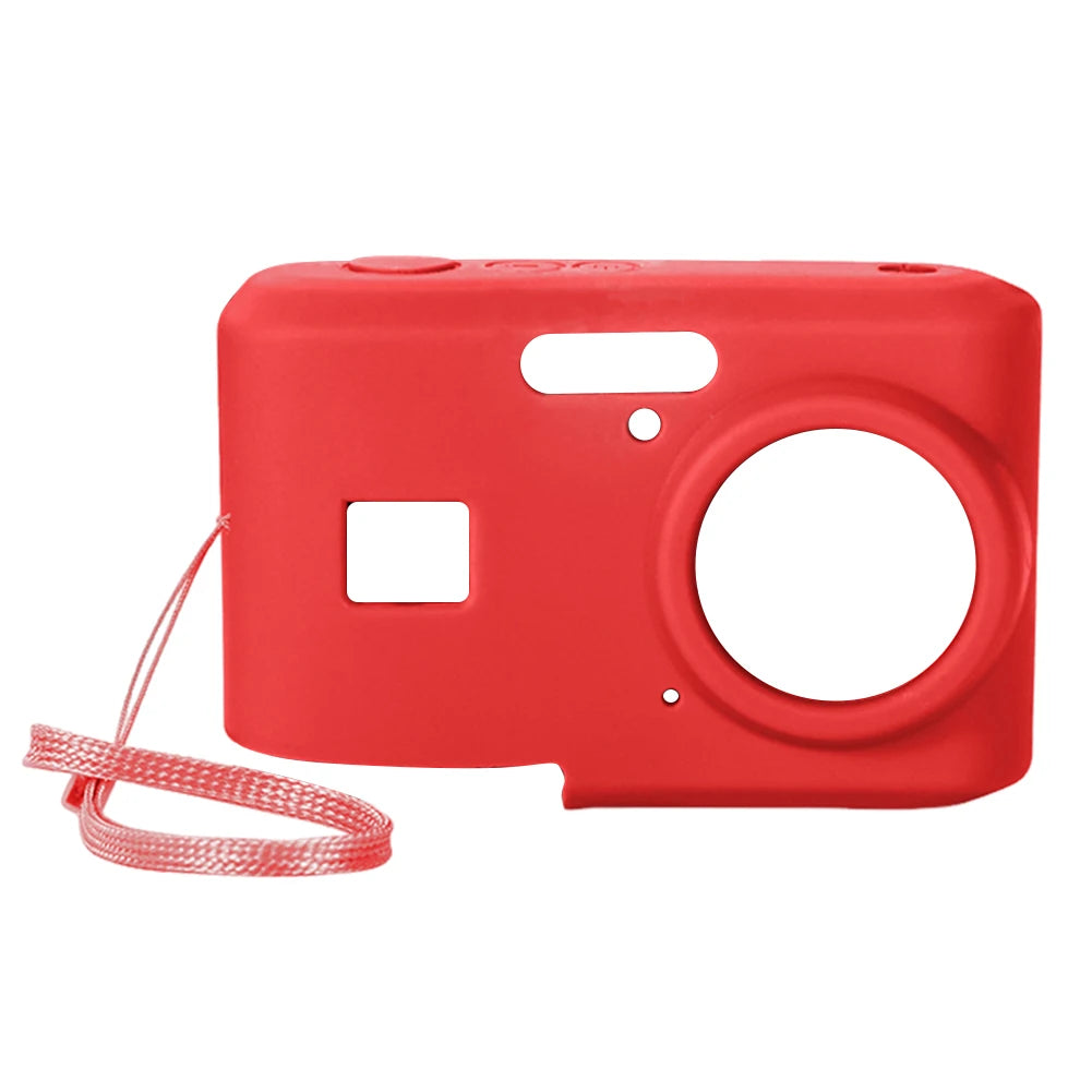 For KODAK PIXPRO FZ45 Slim Fit Camera Bag with Lanyard Lightweight Camera Sleeve Wear Resist Outdoor Travel Camera Protect Case Qme Red