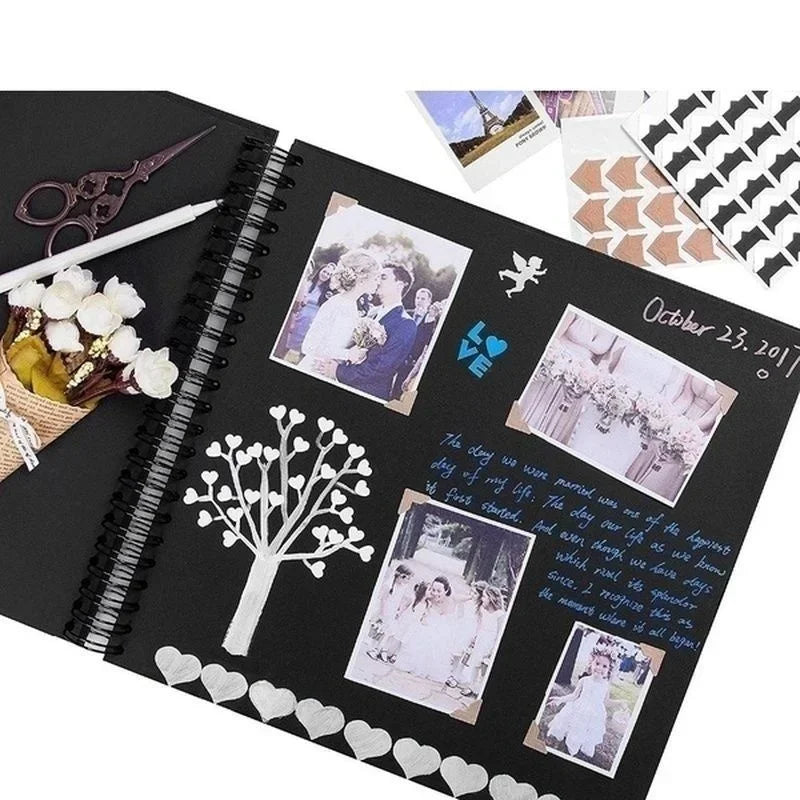 DIY Handmade Craft Creative Photo Album Scrapbook Picture Album 1 Piece Photo Album Scrapbook Paper Wedding Anniversary Gift Qme