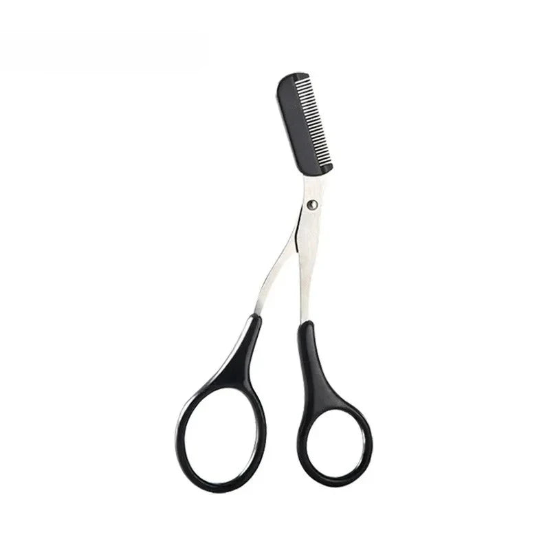 1/3PCS Eyebrow Trimmer Makeup Tools Stainless Steel Eyebrow Scissors with Comb Hair Removal Eyebrows Shaping Makeup Tools Qme 1PC Black