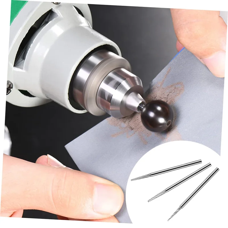A02F-3-Piece Bead Polishing Drill Rod, Steel Construction With Cylindrical Grind And Fixed Needles Qme